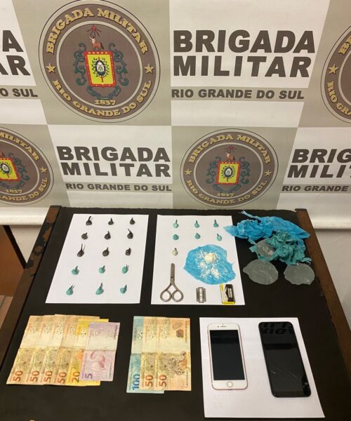 Brigada Militar impede casal de distribuir drogas em Torres