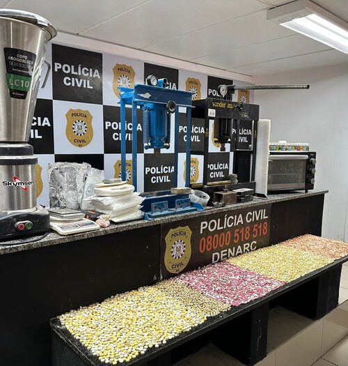 Torres: Operação policial nesta manhã apreende mais de 8 mil comprimidos de ecstasy em laboratório de facção