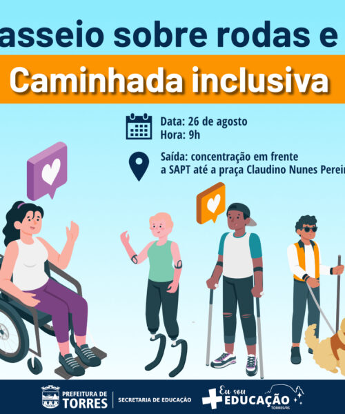 No próximo sábado, Torres promove Passeio sobre Rodas e Caminhada Inclusiva, na Semana da Pessoa com Deficiência