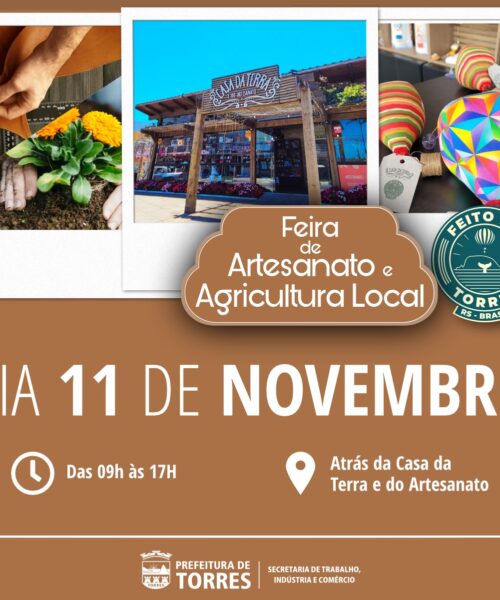 Neste próximo sábado tem Feira de Artesanato e Agricultura Familiar