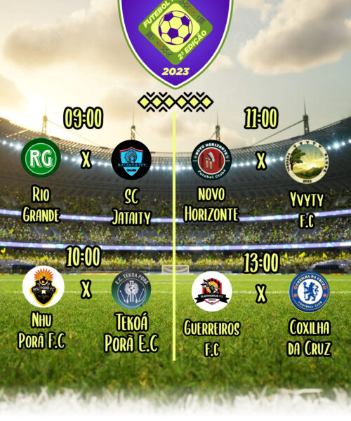 Neste sábado será realizada a terceira rodada da 2ª Liga Mbya Guarani Rio Grande do Sul de Futebol 7