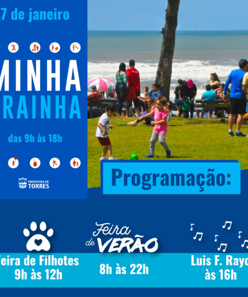 Neste próximo domingo tem “Minha Prainha”, compareça ao espaço que é de todos