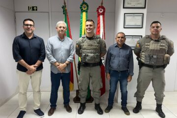 Na Prefeitura, Brigada Militar reafirma compromisso com a segurança pública em Torres