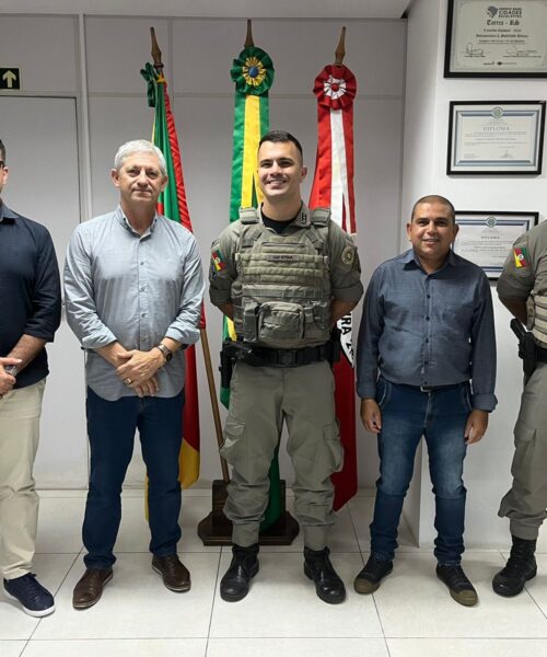 Na Prefeitura, Brigada Militar reafirma compromisso com a segurança pública em Torres