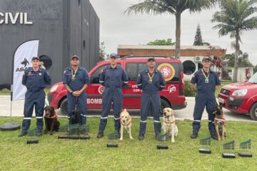 Corpo de Bombeiros Militar de Santa Catarina é destaque em competição internacional de cães de trabalho