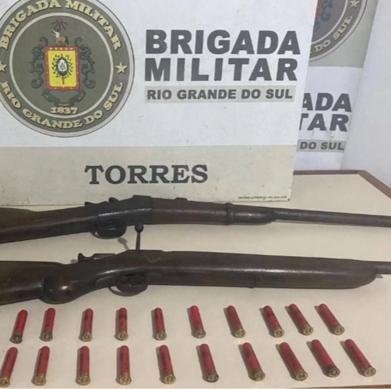 Homem é preso pela Brigada Militar com dois rifles em Torres