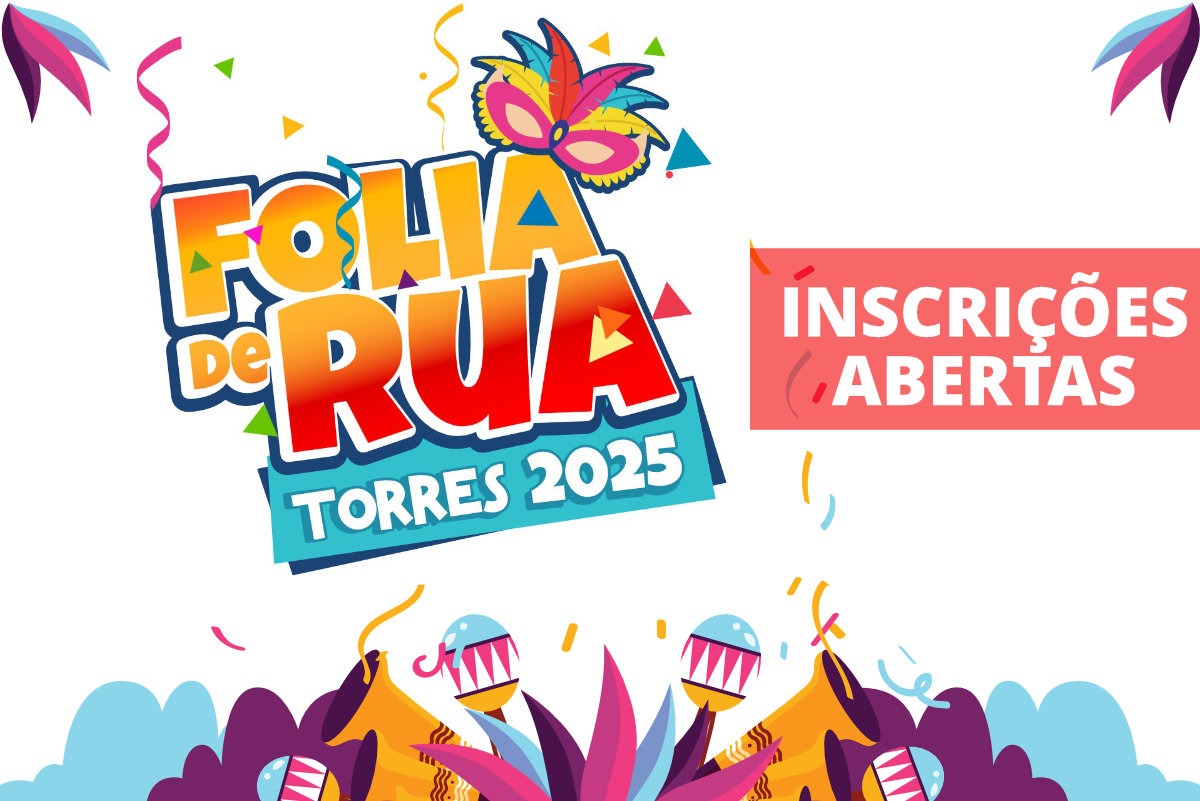 Inscrições para o Carnaval de rua de  Torres 2025 a partir de segunda-feira, 13 de janeiro