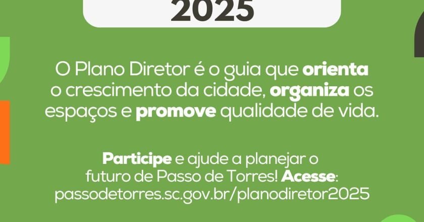 Revisão do Plano Diretor de Passo de Torres convida população a participar