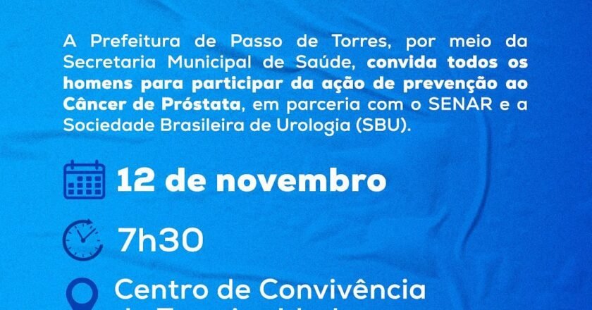 Passo de Torres já prepara ação do Novembro Azul
