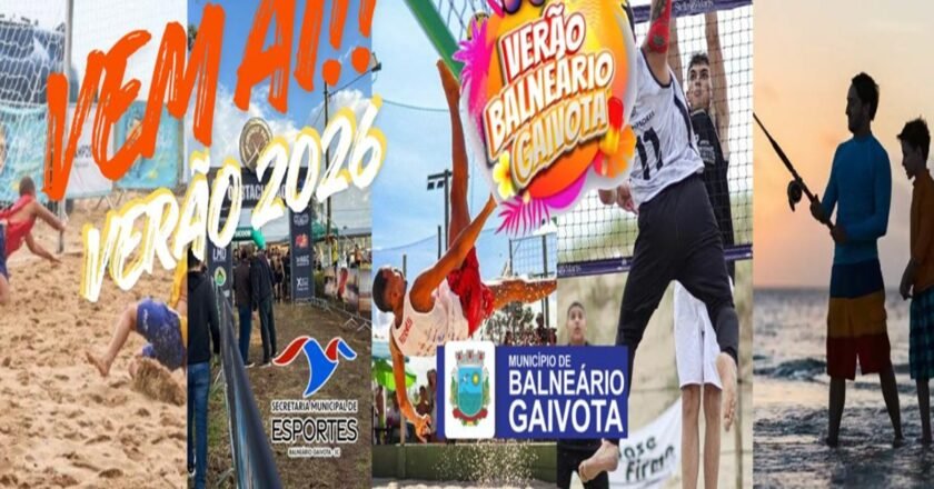 Balneário Gaivota: inscrições para os Campeonatos de Verão 2026 Começam dia 7/11