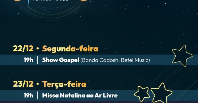 Confira a programação de Natal desta segunda e terça em Torres
