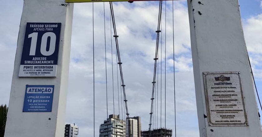 Novas regras para uso da Ponte Pênsil: saiba quando será proibida a passagem