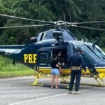 PRF realiza escolta terrestre e transporte aeromédico de criança com câncer entre Garuva e Curitiba