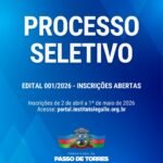 Prefeitura de Passo de Torres abre inscrições para Processo Seletivo